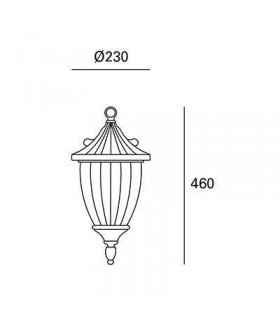 1 Light Outdoor Ceiling Light Rusty Brown - 2