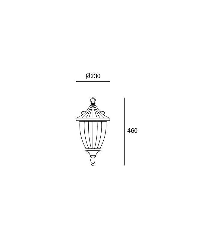 1 Light Outdoor Ceiling Light Rusty Brown - 2
