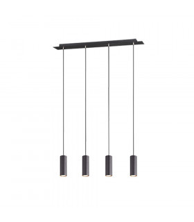 Marley Modern 4 Light Bar Pendant Ceiling Light Black Matt-1