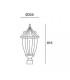 3 Light Outdoor Post Lantern Rusty Brown - 2