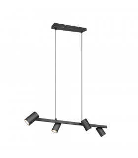 Marley Modern 4 Light Bar Pendant Ceiling Spotlight Black Matt-1