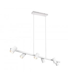 Marley Modern 6 Light Bar Pendant Ceiling Light White Matt-1