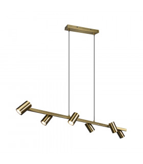 Marley Modern 6 Light Bar Pendant Ceiling Light Old brass-1