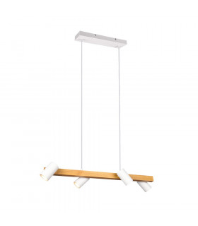 Marley Modern 4 Light Bar Pendant Ceiling Light White Matt-1