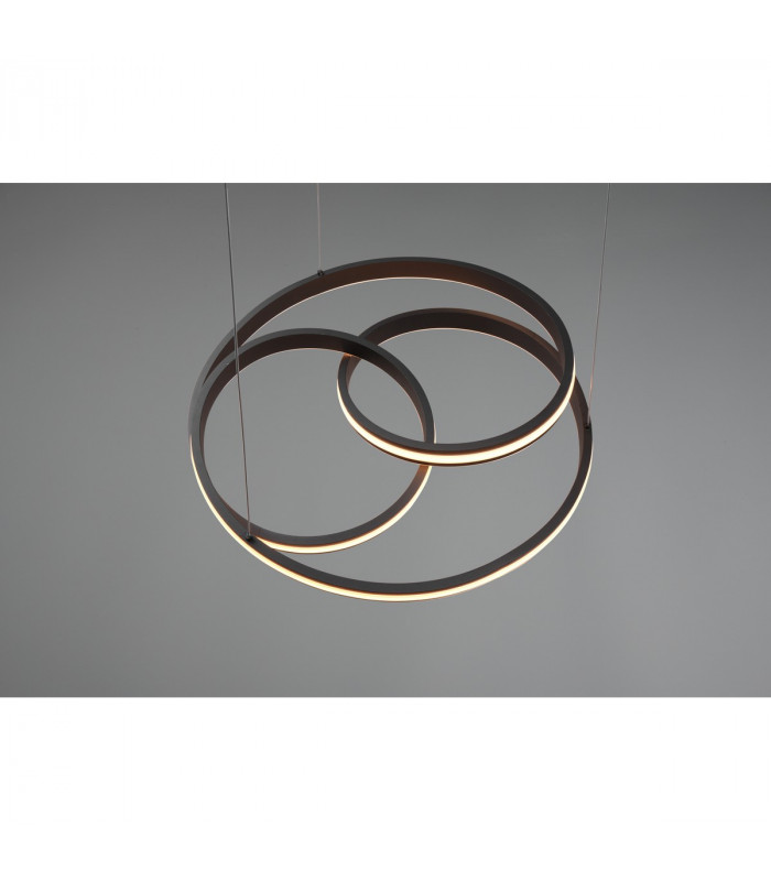 Nuria Modern 60W LED Pendant Ceiling Light Black Matt 2300-3000-4000K-3