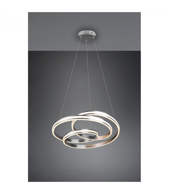 Nuria Modern 60W LED Pendant Ceiling Light Nickel Matt 2300-3000-4000K-2