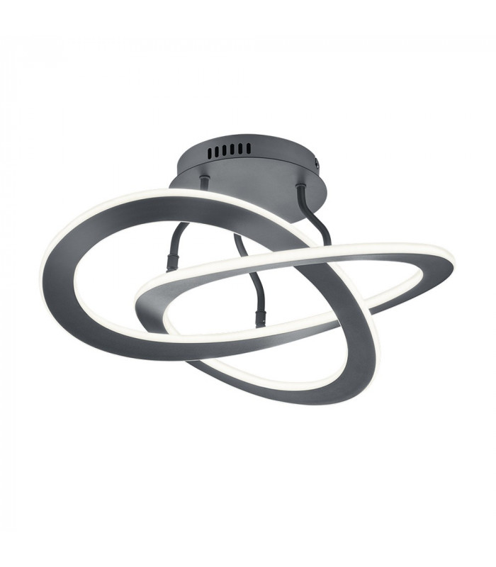 Oakland Modern 40W LED Semi Flush Light Anthracite 3000K-1