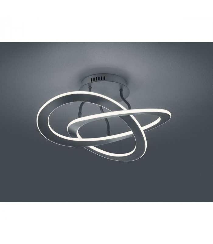 Oakland Modern 40W LED Semi Flush Light Anthracite 3000K-2