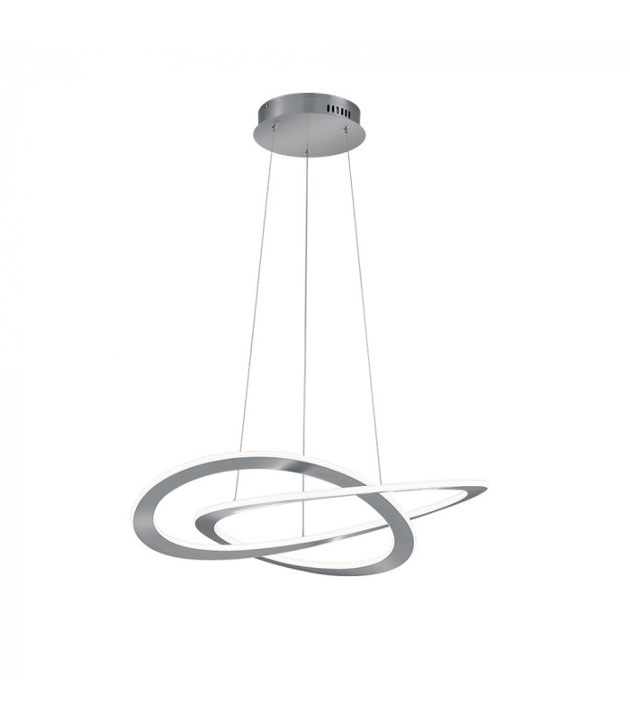 Oakland Modern 52W LED Pendant Ceiling Light Nickel Matt 3000K-1