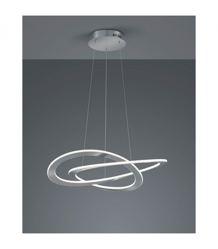 Oakland Modern 52W LED Pendant Ceiling Light Nickel Matt 3000K-2