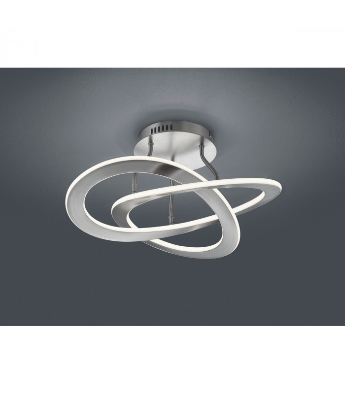 Oakland Modern 40W LED Semi Flush Light Nickel Matt 3000K-2