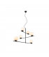 Pure Modern 6 Light Multi Arm Pendant Ceiling Light Black Matt-1