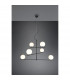 Pure Modern 6 Light Multi Arm Pendant Ceiling Light Black Matt-3