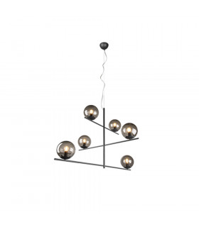 Pure Modern 6 Light Multi Arm Pendant Ceiling Light Anthracite-1