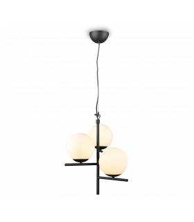 Pure Modern 3 Light Multi Arm Pendant Ceiling Light Black Matt-1