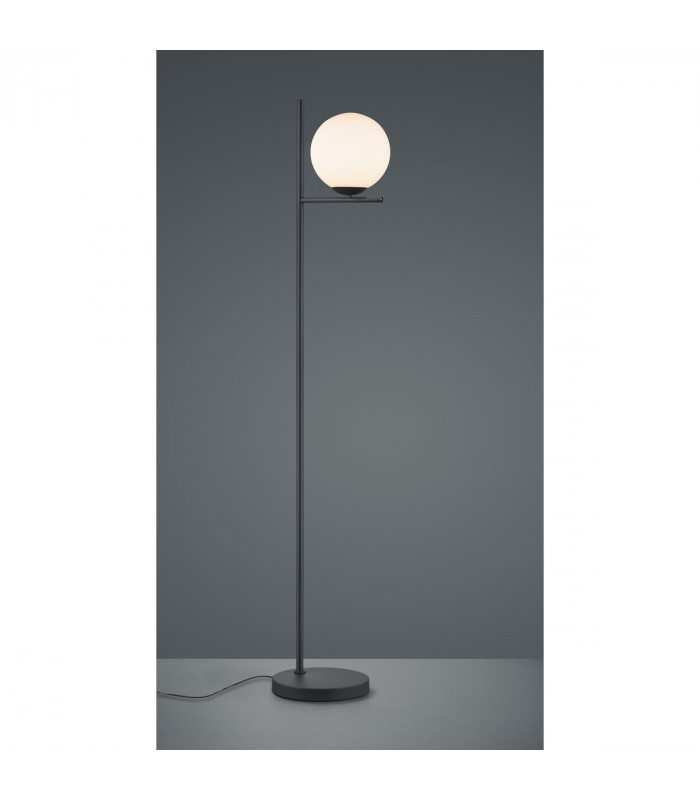 Pure Modern Floor Lamp Black Matt with Footswitch-2