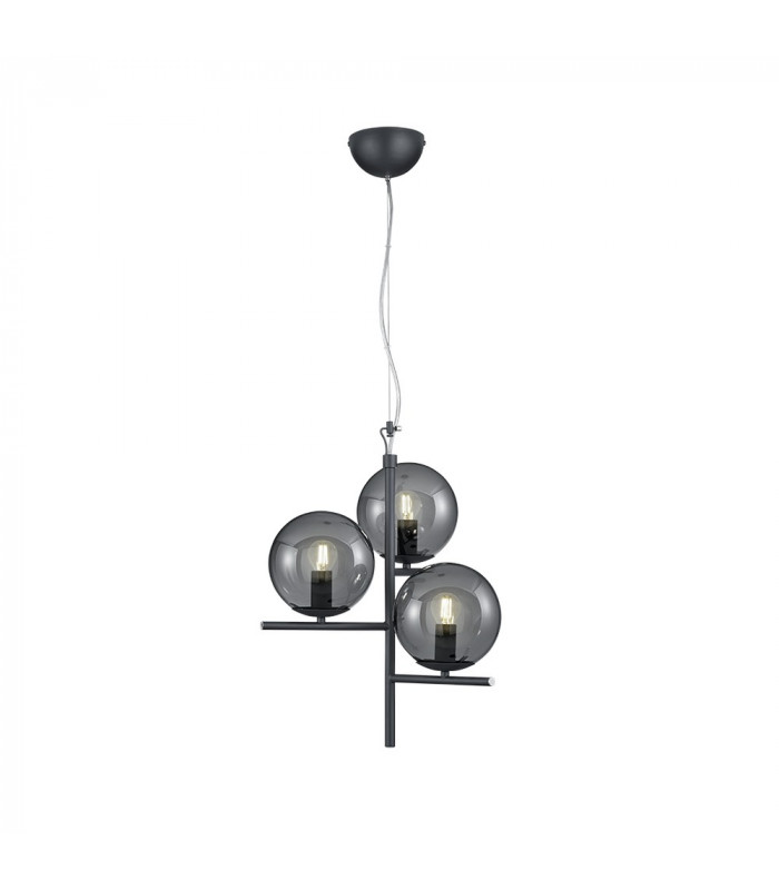Pure Modern 3 Light Multi Arm Pendant Ceiling Light Anthracite-1