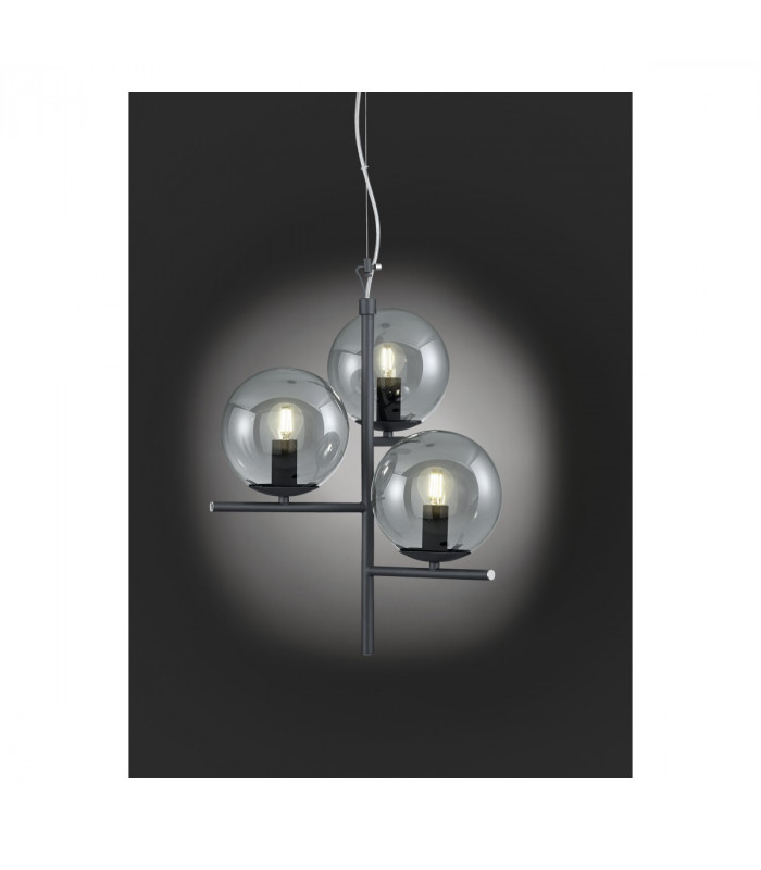 Pure Modern 3 Light Multi Arm Pendant Ceiling Light Anthracite-4