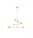Pure Modern 6 Light Multi Arm Pendant Ceiling Light Brass Matt-1