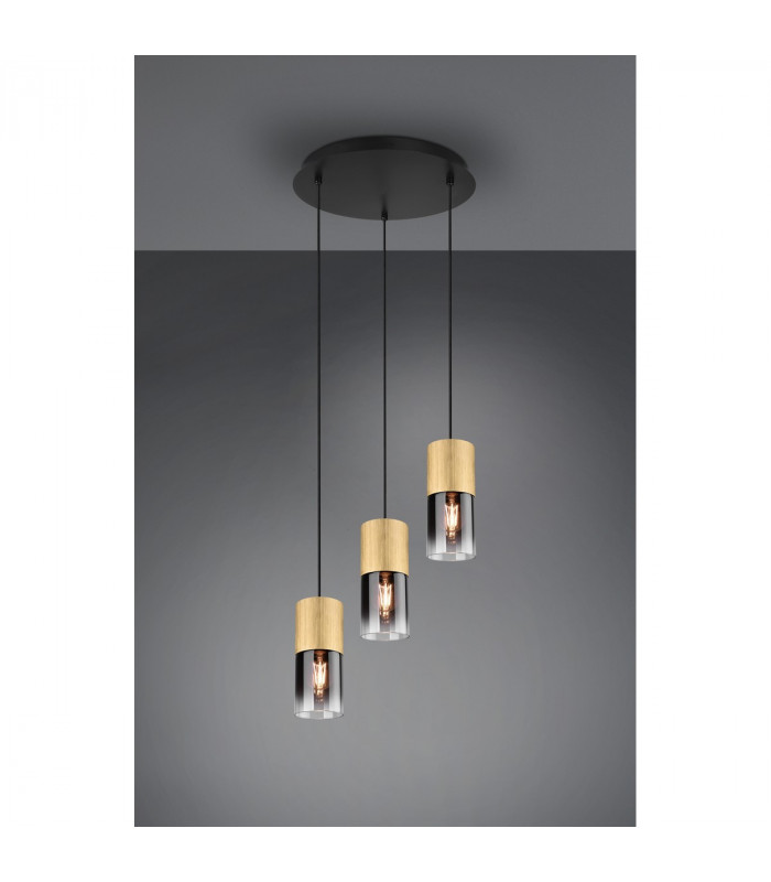 Robin Modern Cluster Pendant Ceiling Light Brass Matt-2