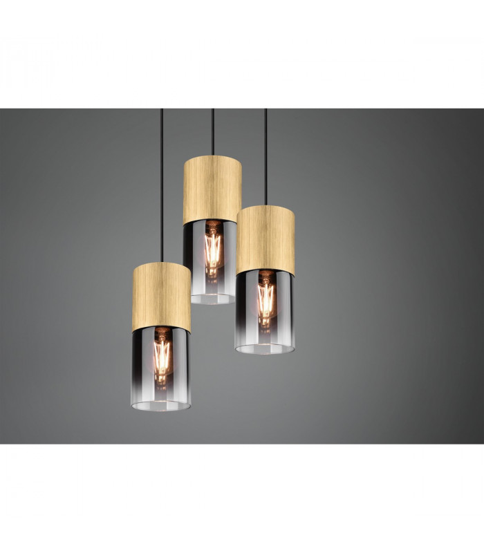 Robin Modern Cluster Pendant Ceiling Light Brass Matt-3