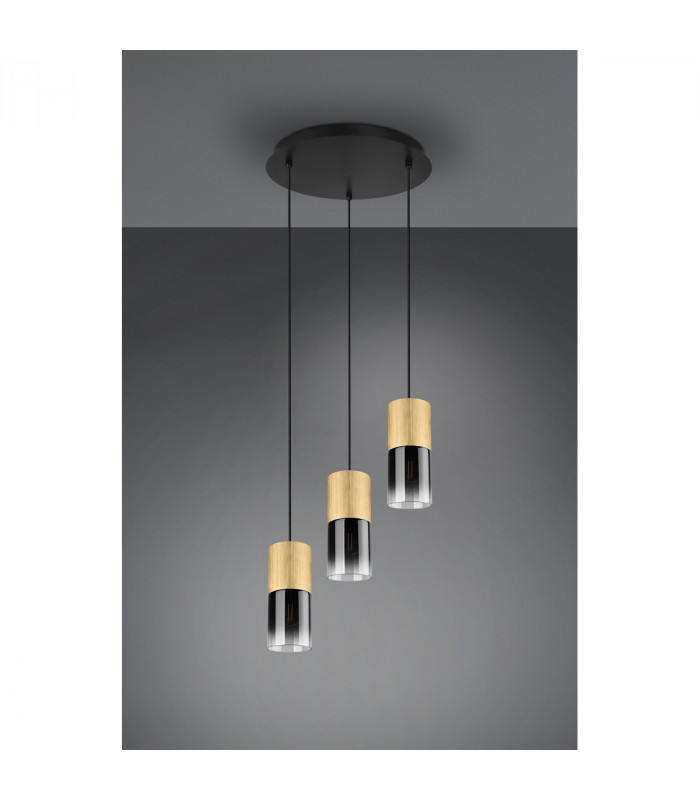 Robin Modern Cluster Pendant Ceiling Light Brass Matt-5