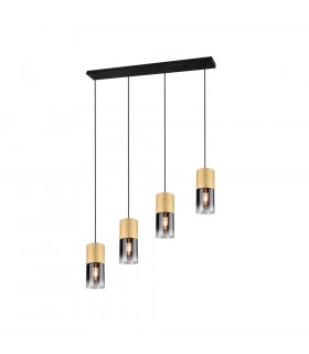 Robin Modern 4 Light Bar Pendant Ceiling Light Brass Matt-1