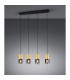 Robin Modern 4 Light Bar Pendant Ceiling Light Brass Matt-3