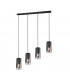 Robin Modern 4 Light Bar Pendant Ceiling Light Black Matt-1