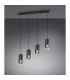 Robin Modern 4 Light Bar Pendant Ceiling Light Black Matt-2