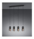 Robin Modern 4 Light Bar Pendant Ceiling Light Black Matt-4
