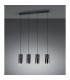 Robin Modern 4 Light Bar Pendant Ceiling Light Black Matt-5