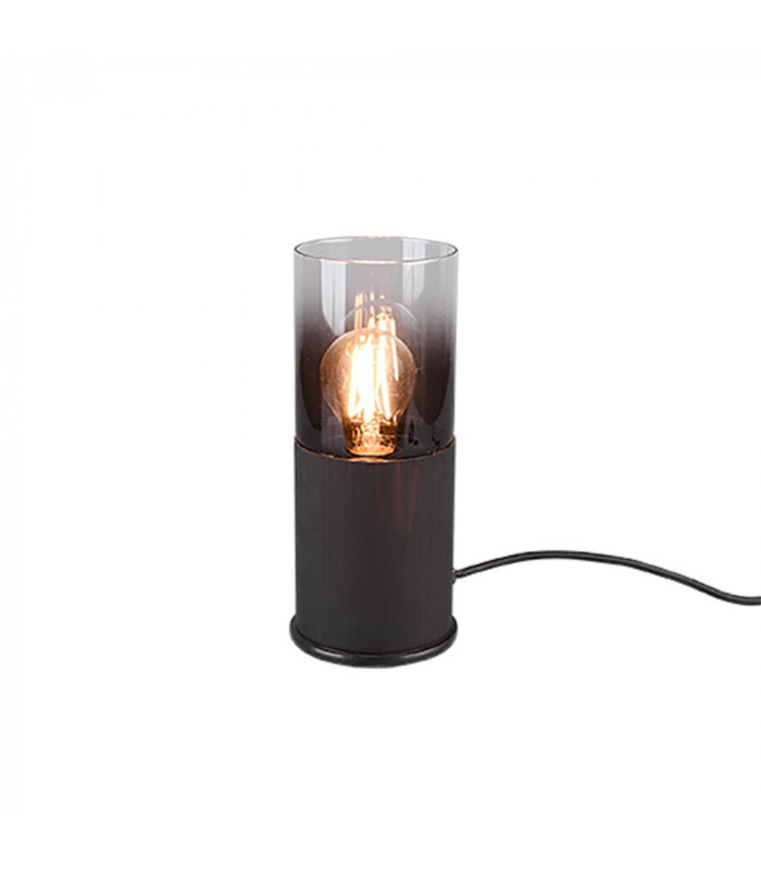 Robin Modern Cylindrical Table Lamp Black Matt-1