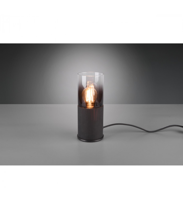 Robin Modern Cylindrical Table Lamp Black Matt-2