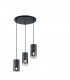 Robin Modern 3 Light Cluster Pendant Ceiling Light Black Matt-1