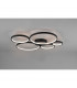 Rondo Modern 49W LED Semi Flush Light Black Matt 3000K-2