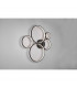 Rondo Modern 49W LED Semi Flush Light Black Matt 3000K-4