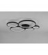 Rondo Modern 49W LED Semi Flush Light Black Matt 3000K-5