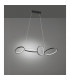 Rondo Modern 37W LED Pendant Ceiling Light Black Matt 3000K-2