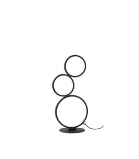 Rondo Modern 17W LED Table Lamp Black Matt 3000K-1
