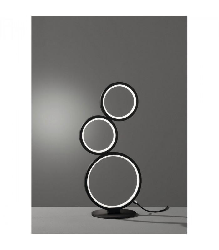 Rondo Modern 17W LED Table Lamp Black Matt 3000K-2