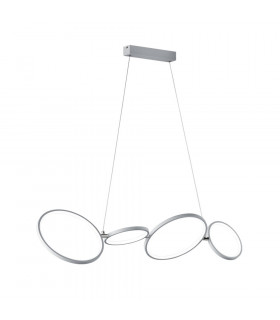 Rondo Modern 37W LED Pendant Ceiling Light White Matt 3000K-1