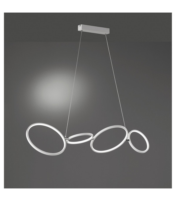 Rondo Modern 37W LED Pendant Ceiling Light White Matt 3000K-2