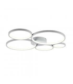 Rondo Modern 49W LED Semi Flush Light White Matt 3000K-1