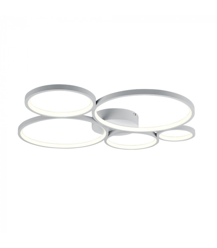Rondo Modern 49W LED Semi Flush Light White Matt 3000K-1