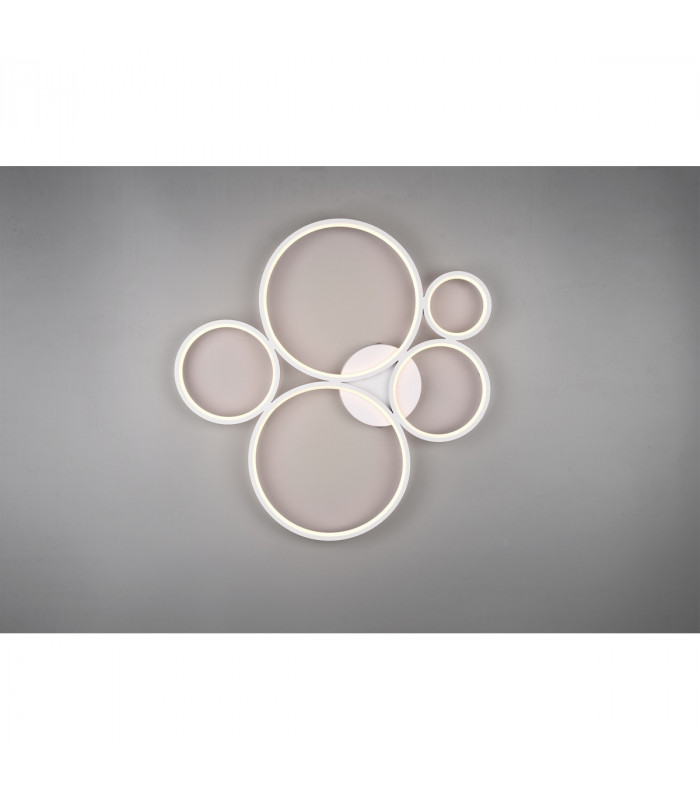 Rondo Modern 49W LED Semi Flush Light White Matt 3000K-3
