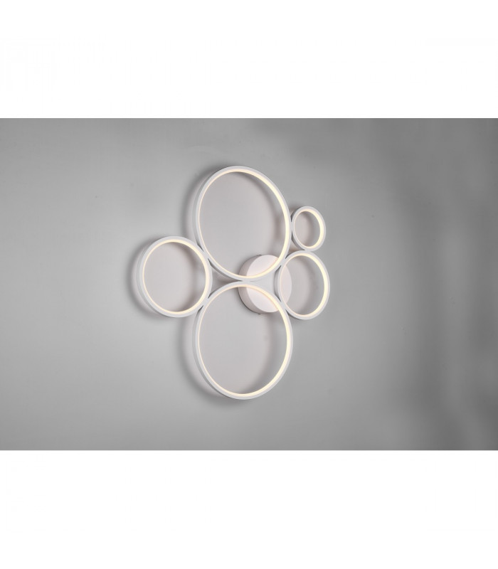 Rondo Modern 49W LED Semi Flush Light White Matt 3000K-4