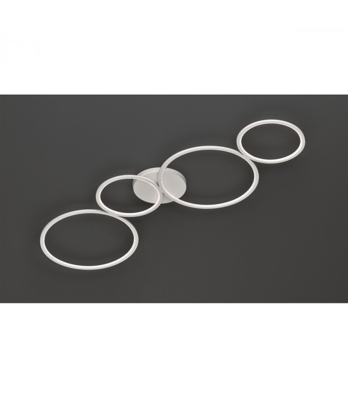 Rondo Modern 37W LED Semi Flush Light White Matt 3000K-2