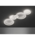 Rondo Modern 37W LED Semi Flush Light White Matt 3000K-3