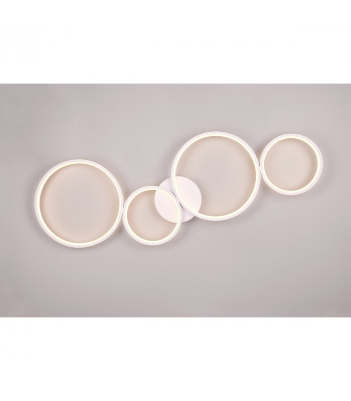 Rondo Modern 37W LED Semi Flush Light White Matt 3000K-4